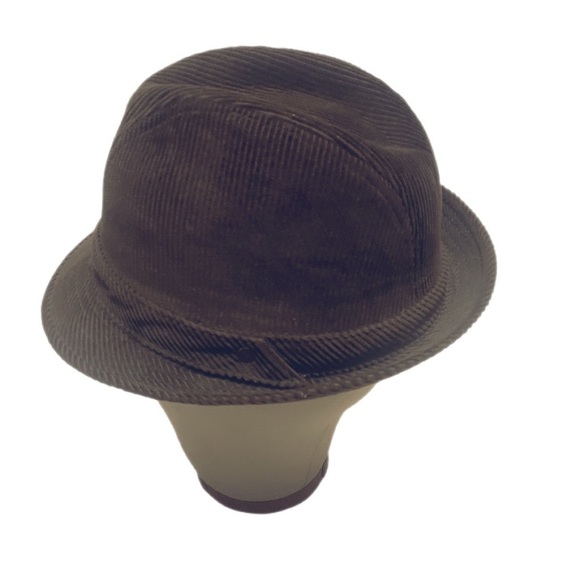 Zara brown Retro unisex casual corduroy structure stylish Trendy fedora hat OS - Picture 2 of 5